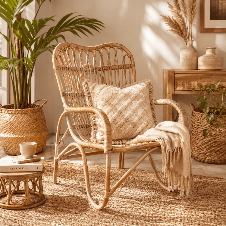 Sillón de bambú y ratán Camila - Vintahome