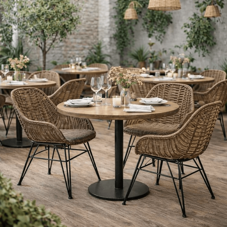 Sillón comedor de ratán Lionel - Vintahome