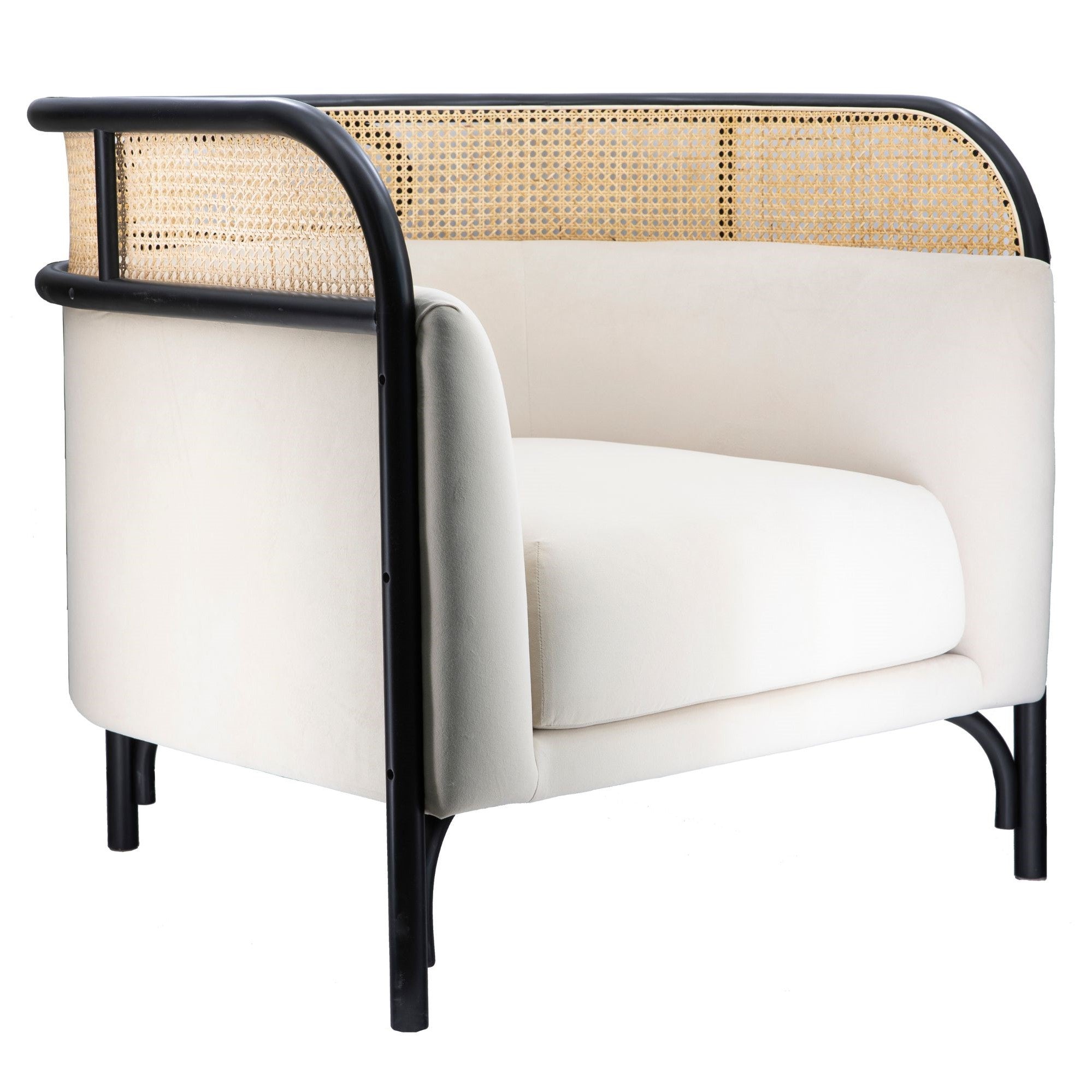 Sillón de ratán y madera lacado Dayana - Vintahome