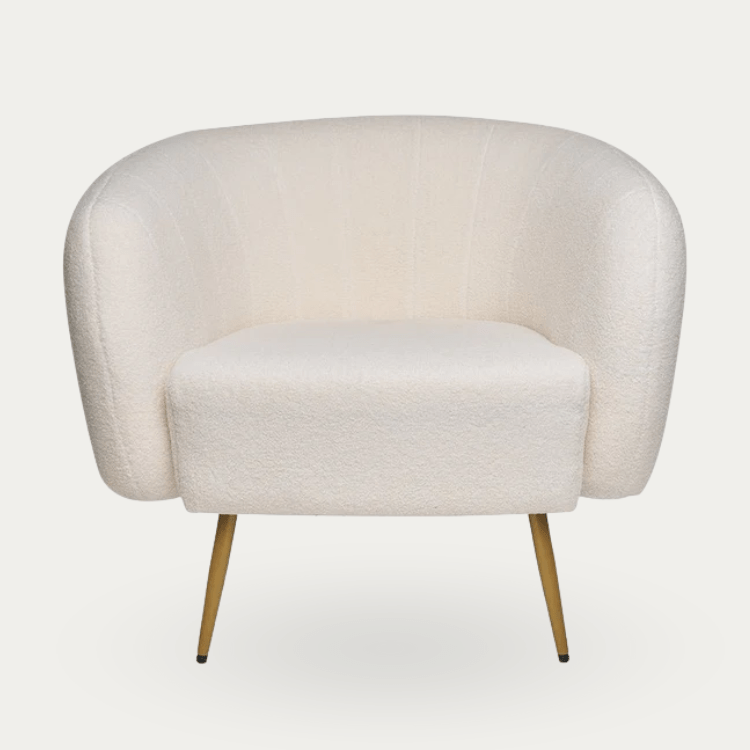 Sillón en tejido bouclé Clara - Vintahome