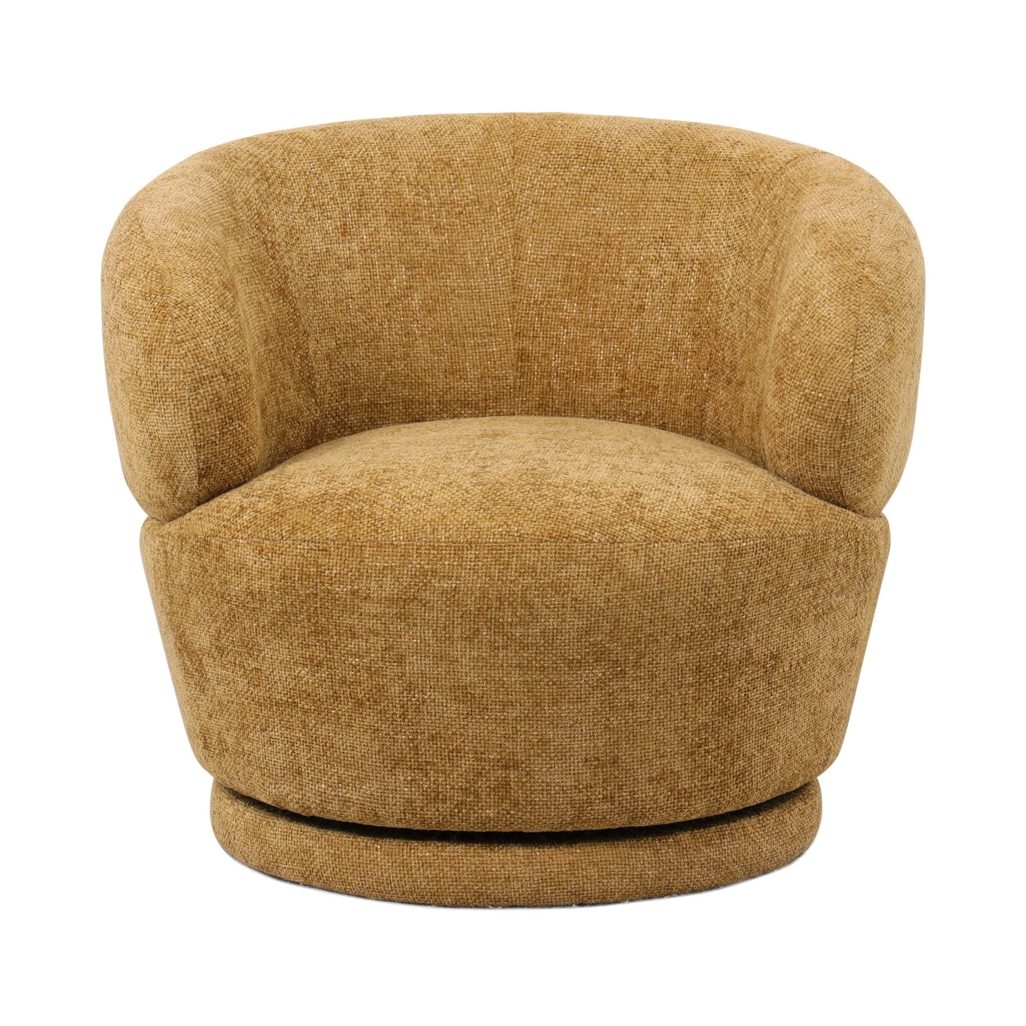 Sillón giratorio de chenilla Manises