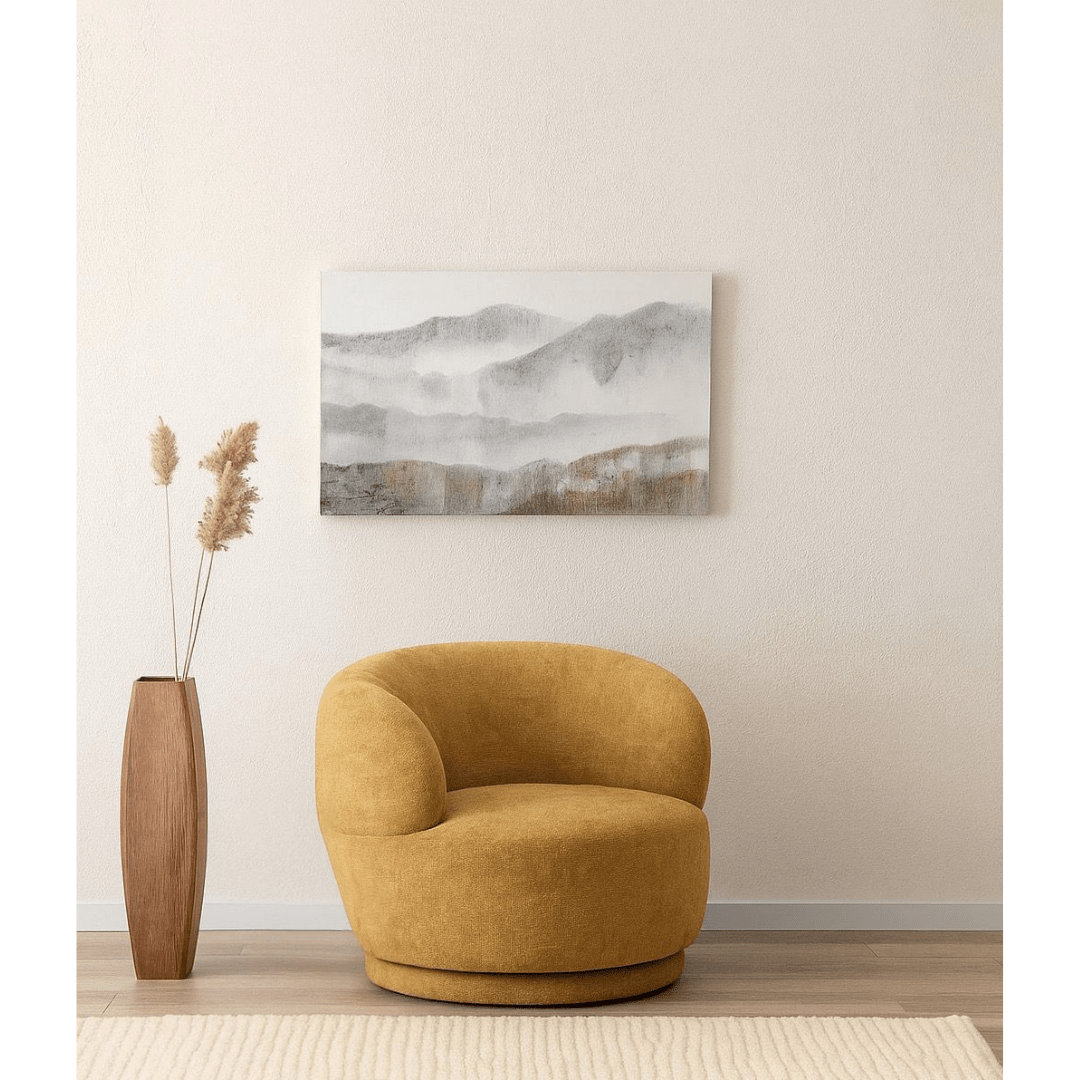 Sillón giratorio de chenilla Manises - Vintahome