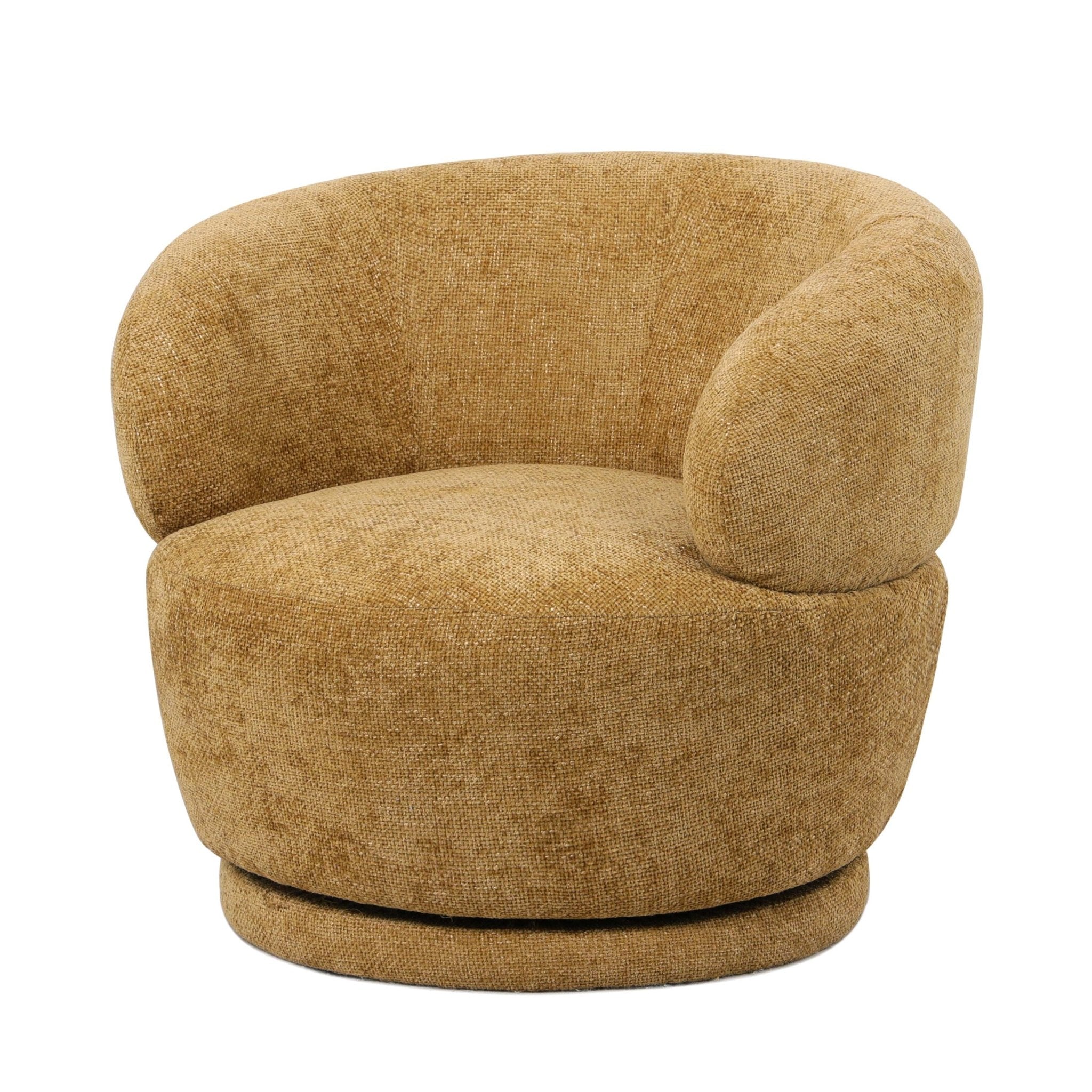 Sillón giratorio de chenilla Manises