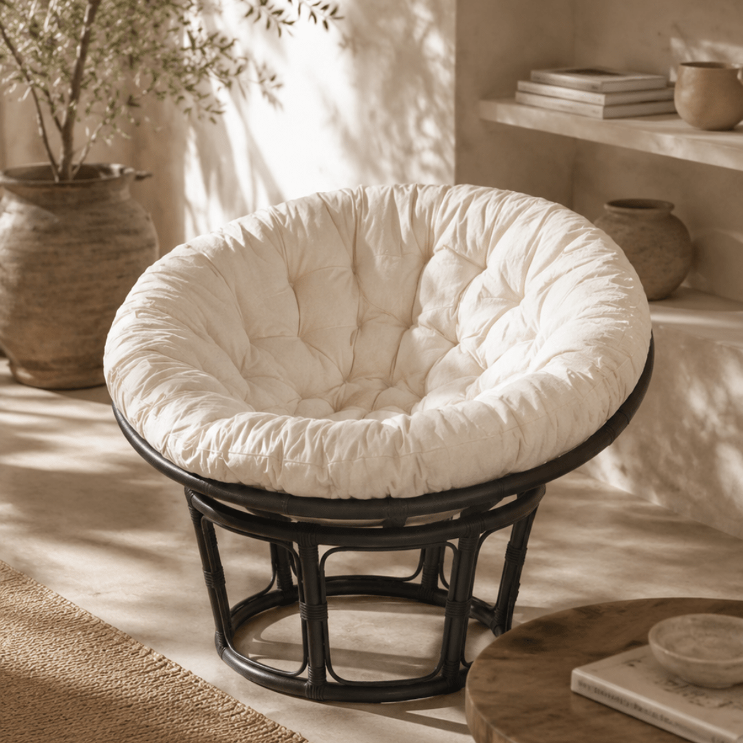 Sillón Papasan Bambu negro 100 - Vintahome