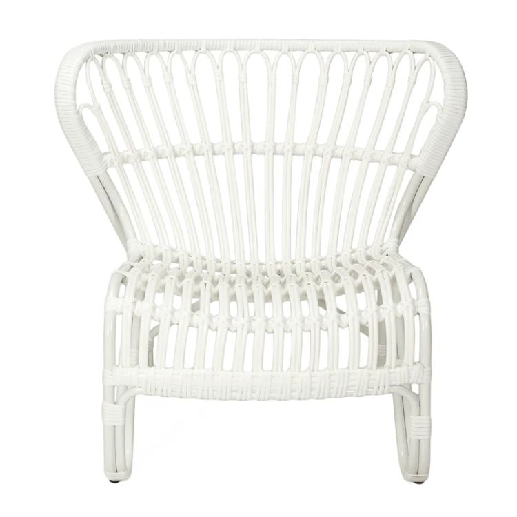 Sillón de ratán sintético blanco Mykonos - Vintahome