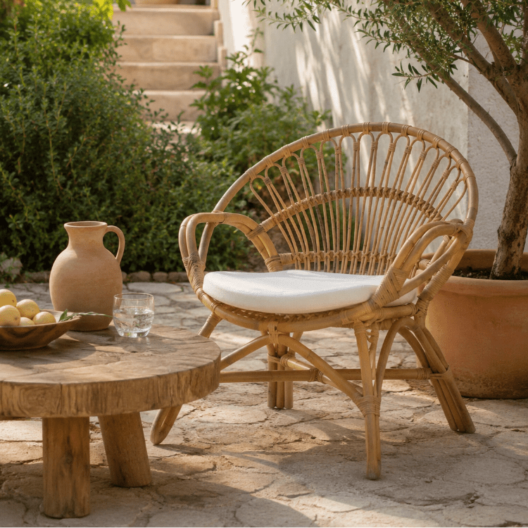 Sillón rattán natural Lahina - Vintahome