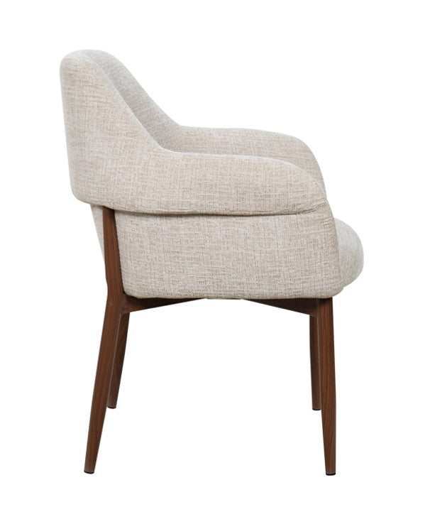 Poltrona de jantar nórdica Toulouse Beige