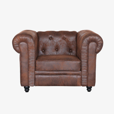 Chesterfield Microsuede Sofa 1 Sitzer D - Vintahome