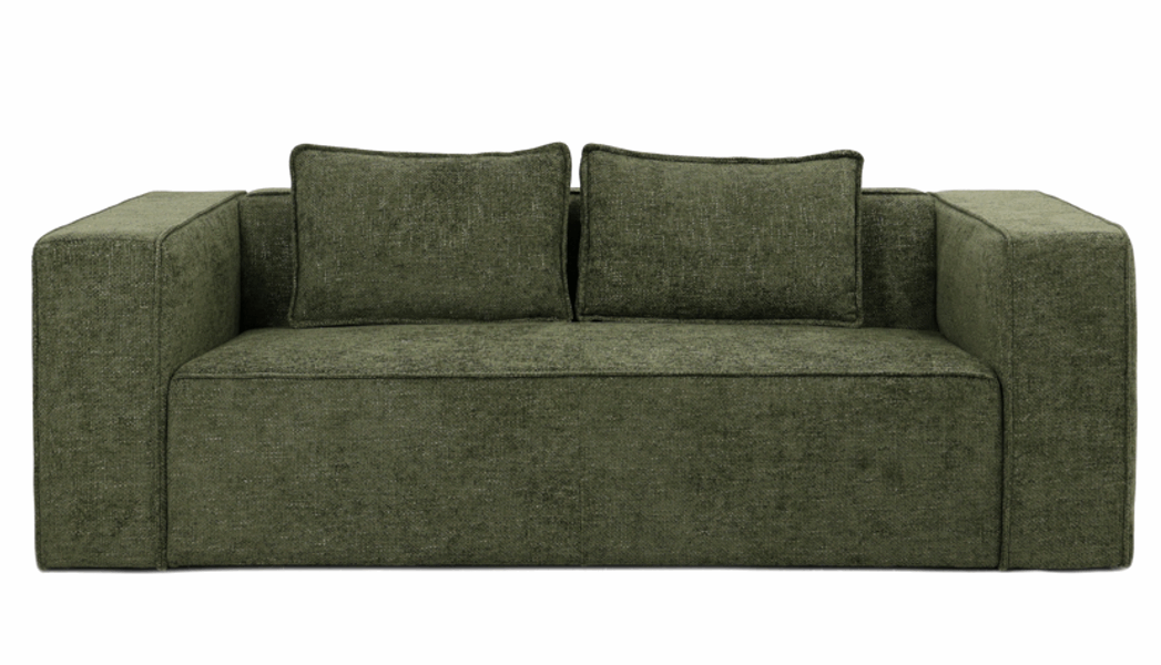Sofá Manila de chenilla verde - Vintahome