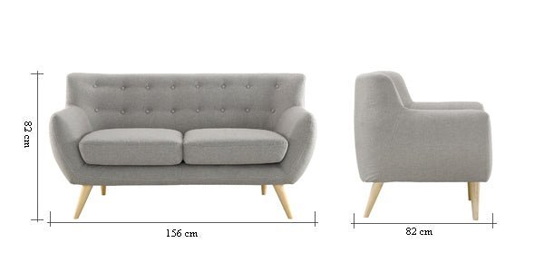 Sofá nórdico Norwich 2 plazas - Vintahome