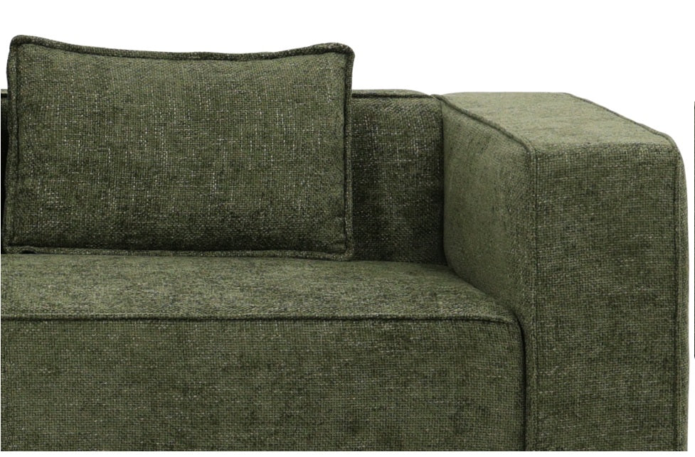 Chenilla Green Manila Sofa