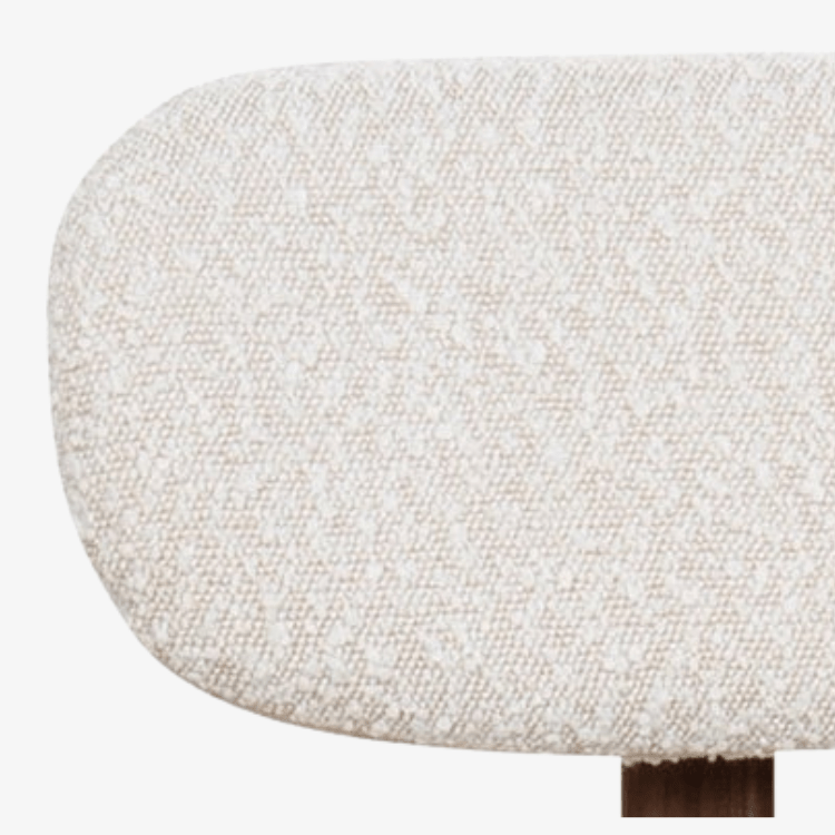 Taburete de bar acero nogal tapizado bouclé Liberty 75 - Vintahome