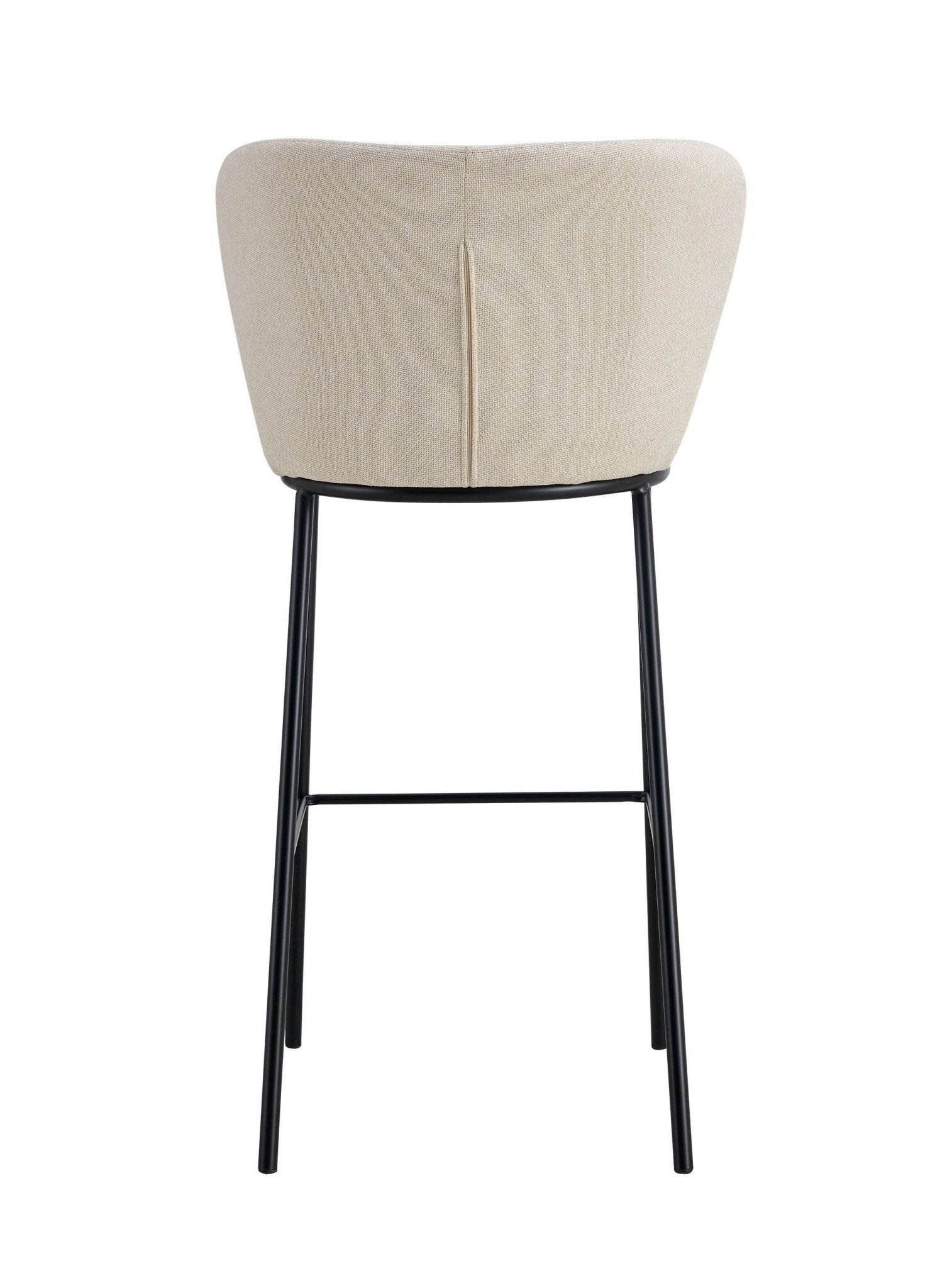 Taburete de bar Cecilia 75cm tejido beige antimanchas - Vintahome