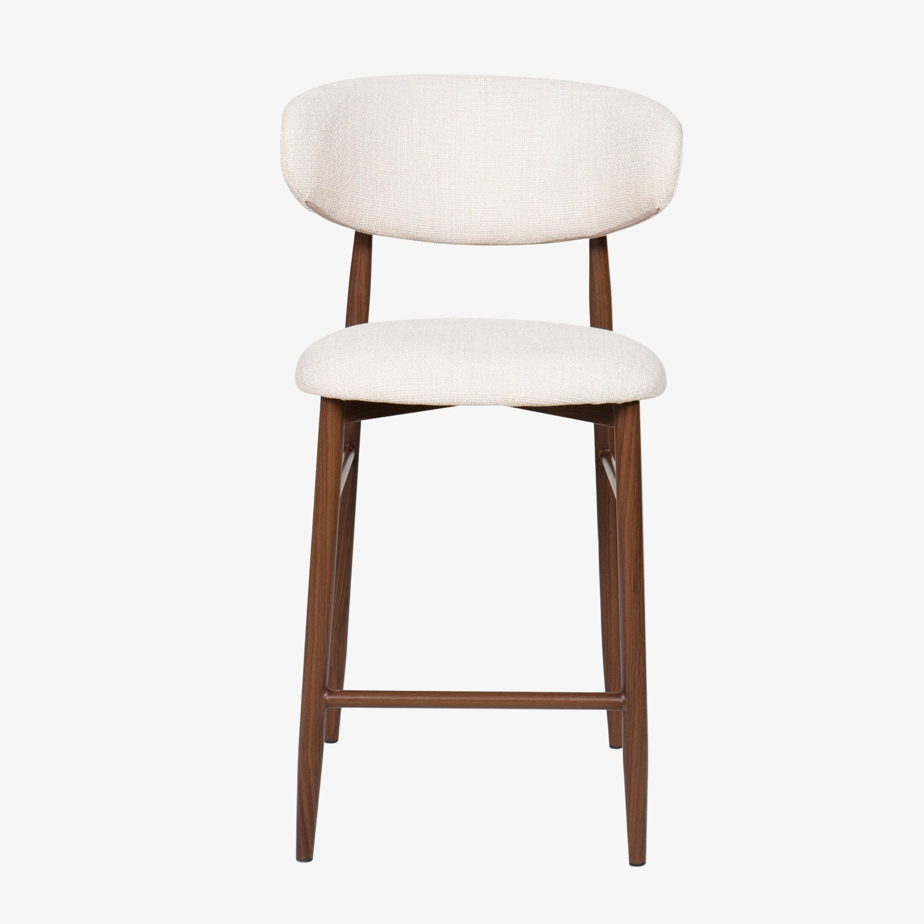 Taburete de bar nórdico acero nogal Olimpo 65cm