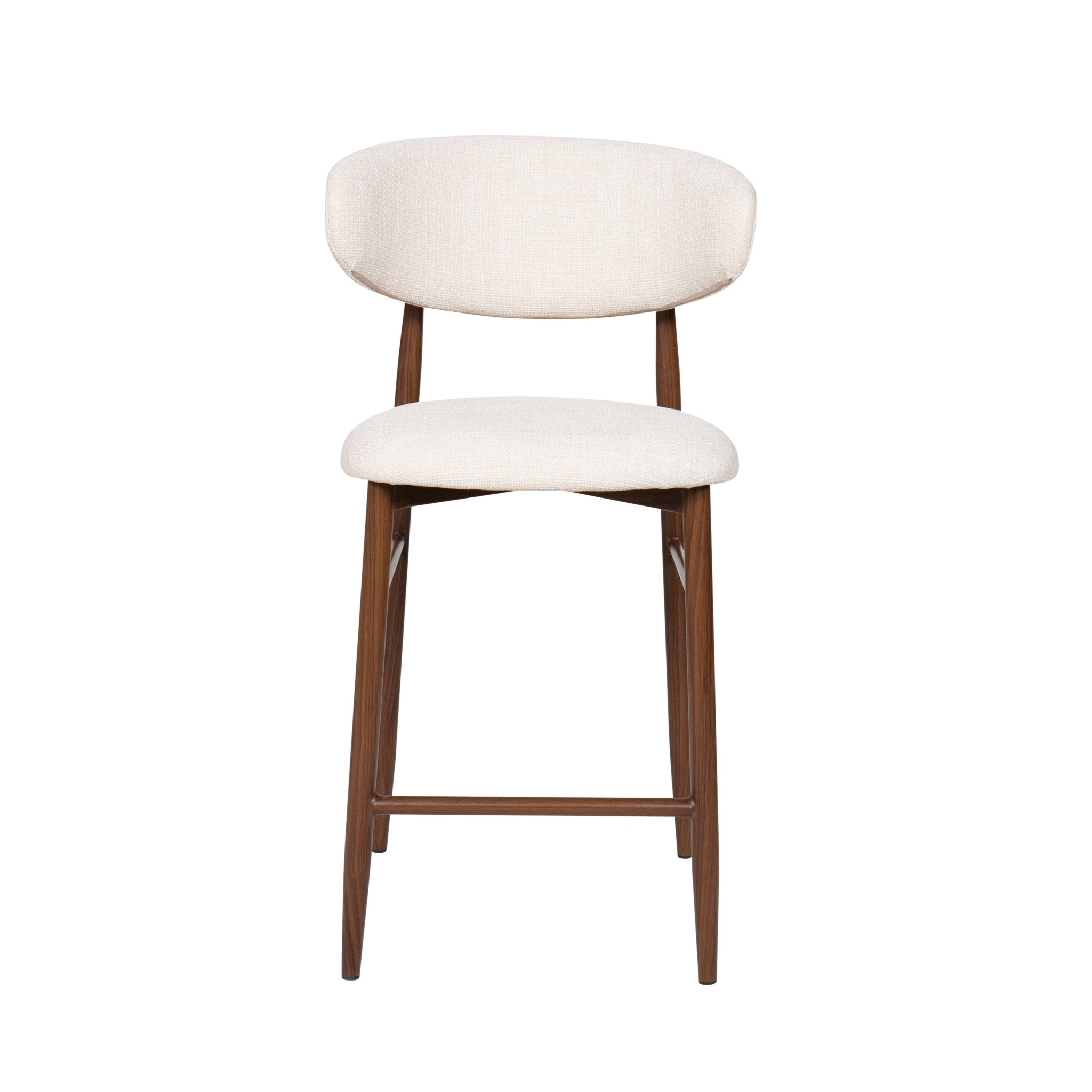 Taburete de bar nórdico acero nogal Olimpo 65cm