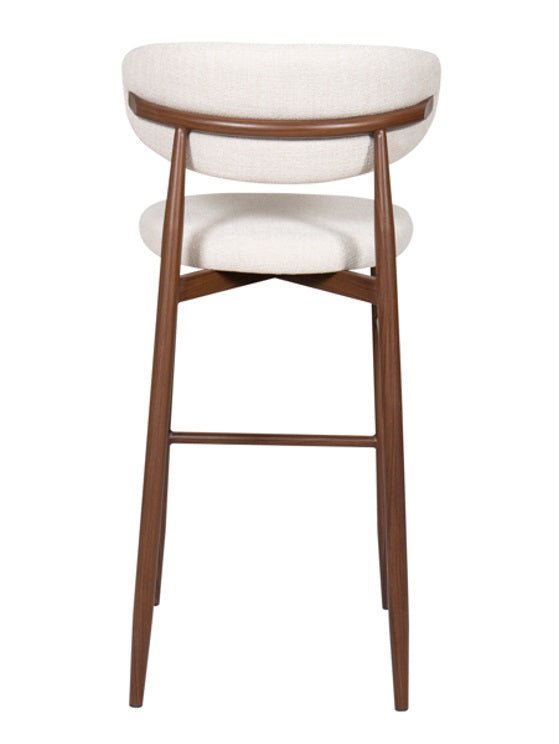 Taburete de bar nórdico acero nogal Olimpo 75cm - Vintahome