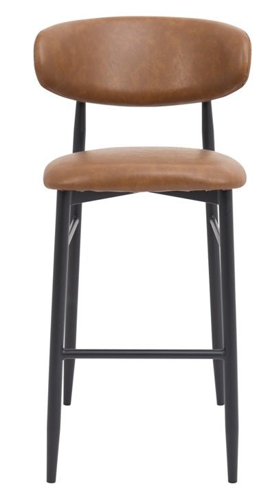 Tabouret de bar nordique Olimpo vintage marron 75cm - Vintahome