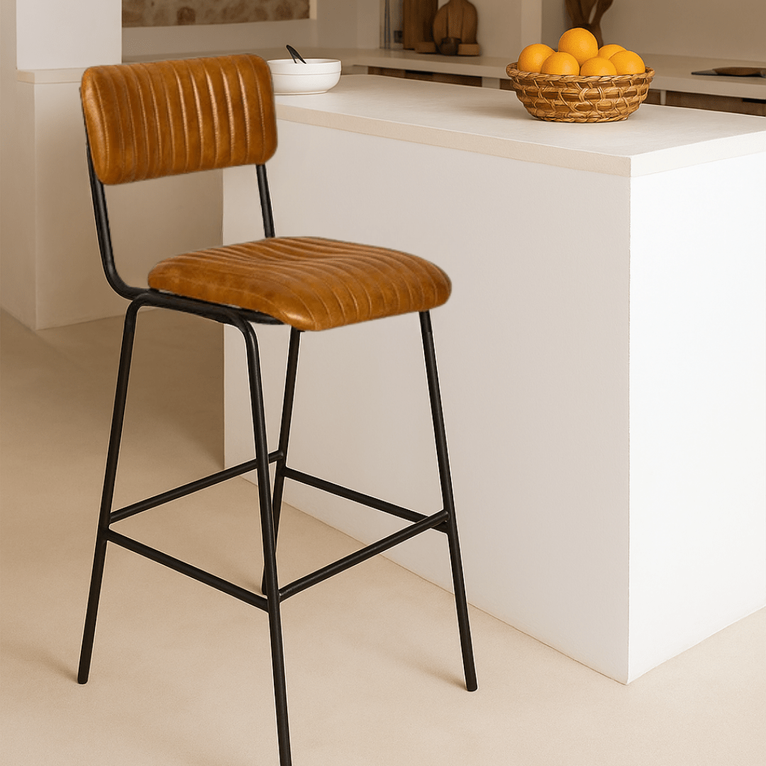 Taburete de bar Sidney cuero - Vintahome