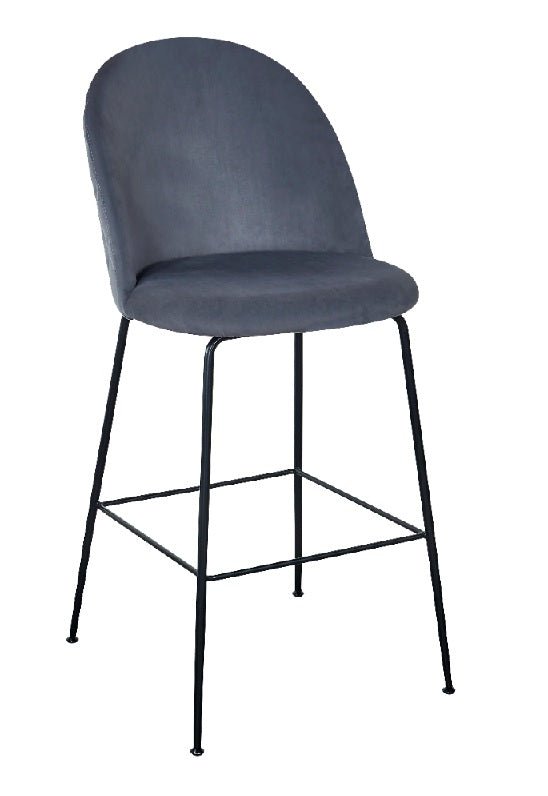 Taburete de bar terciopelo Veza negro 75cm - Vintahome