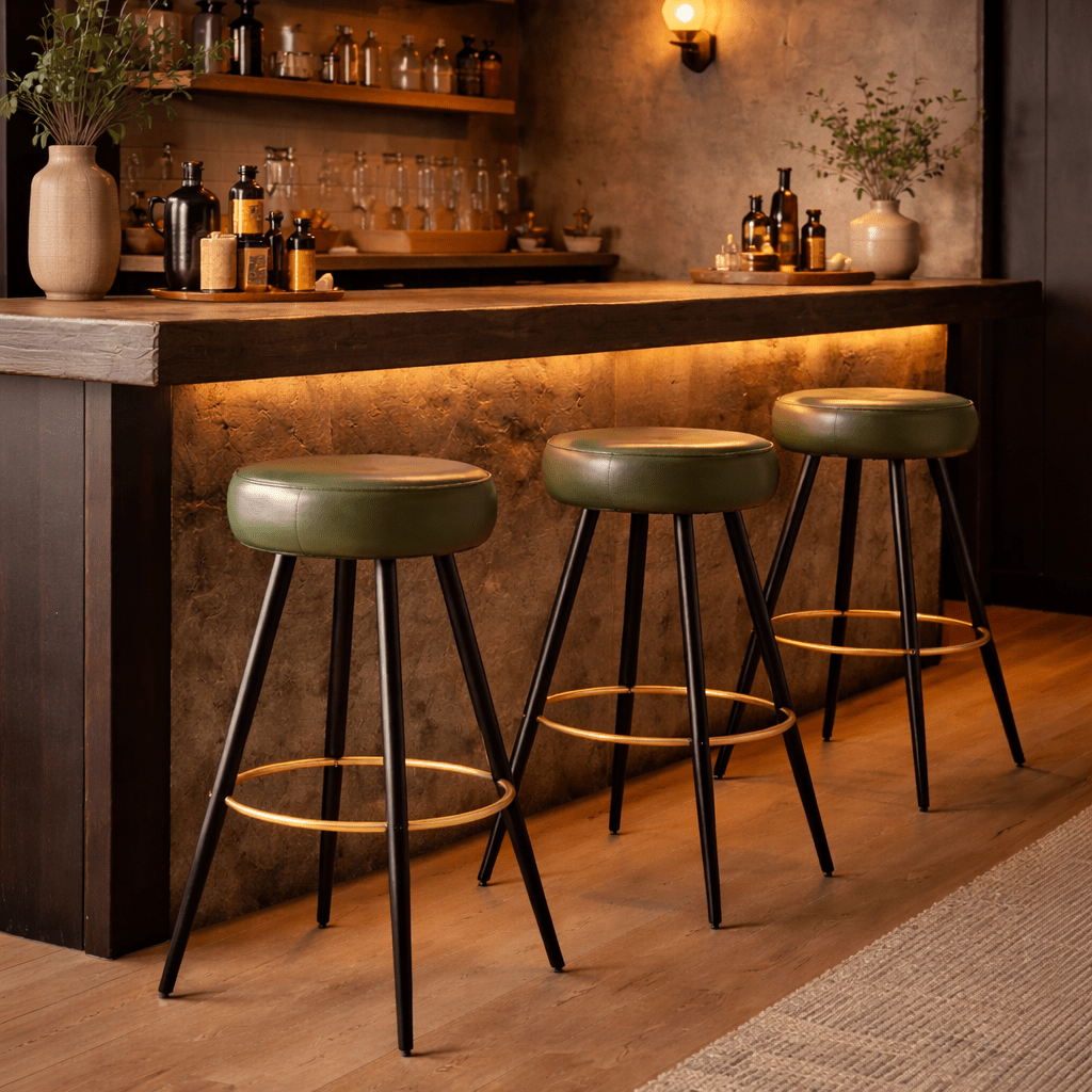 Taburete de bar vintage cuero Timba - Vintahome