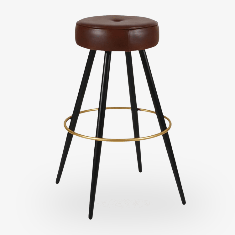 Taburete de bar vintage cuero Timba - Vintahome