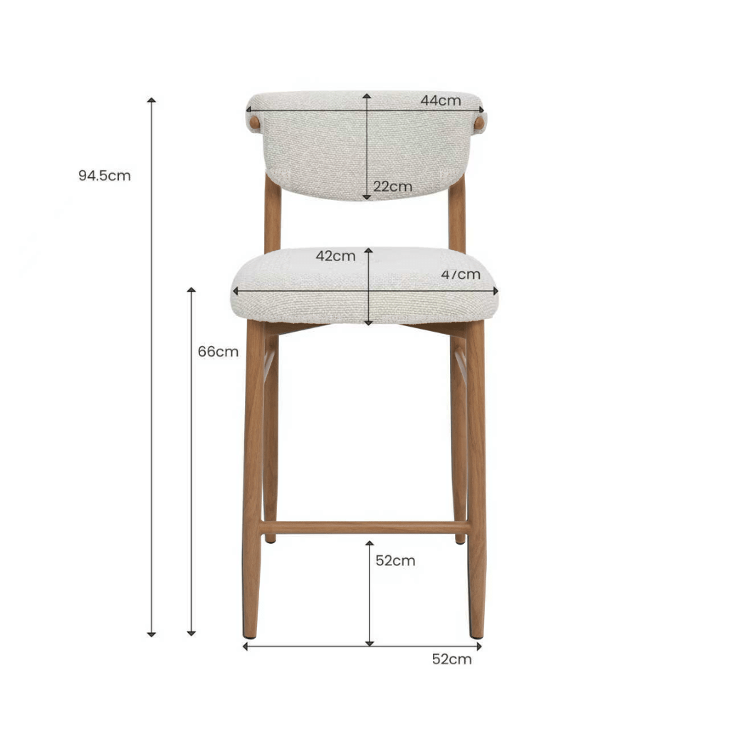 Taburete de cocina 65 cm Lagem natural - Vintahome