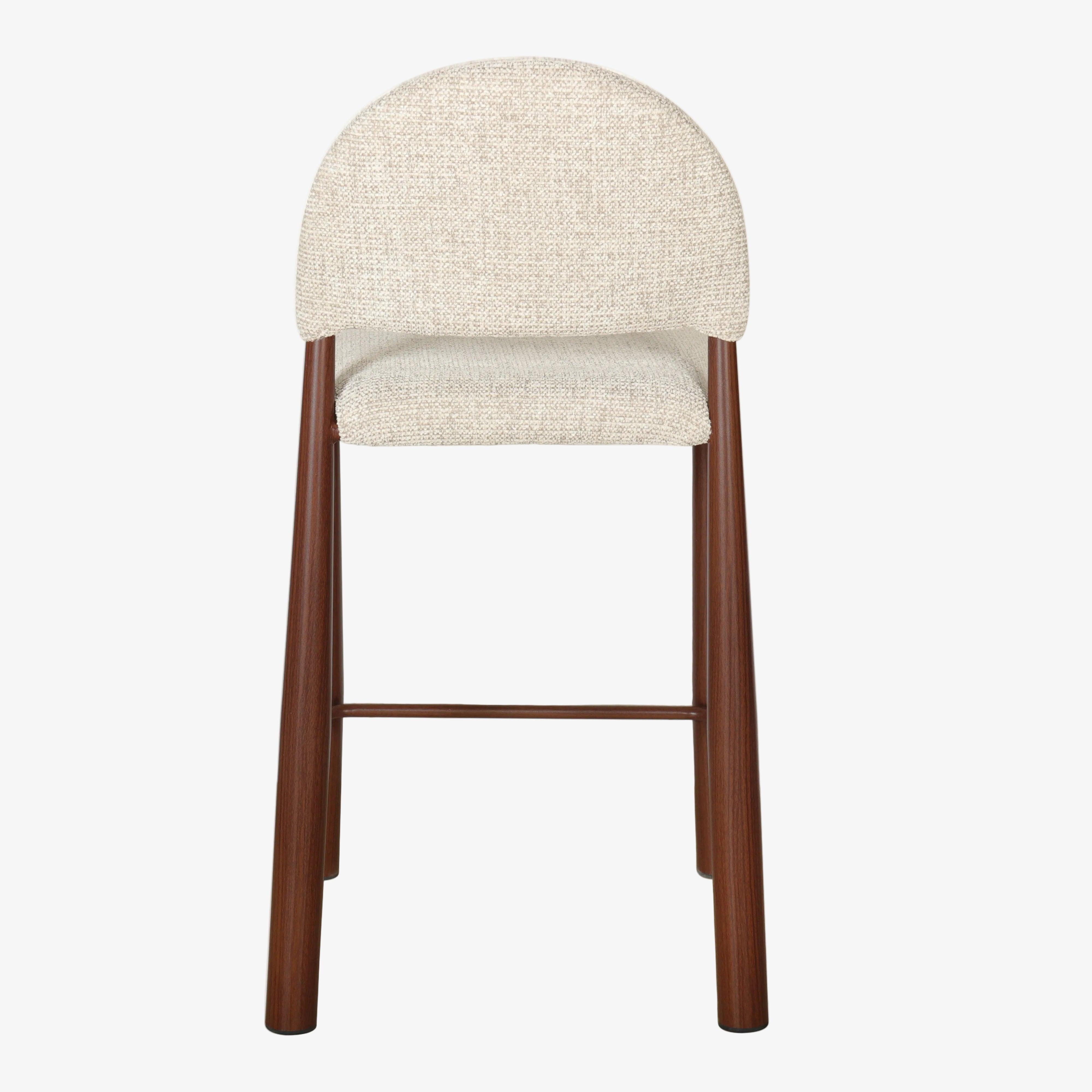 Taburete Maira efecto nogal y tapizado Light Brown para isla de cocina