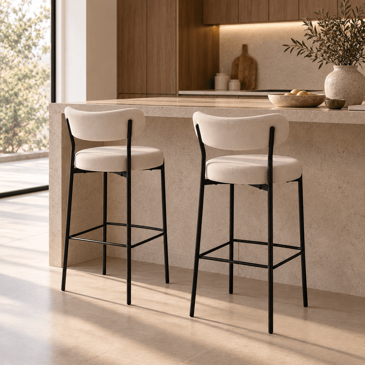 Taburete nórdico Matis Terciopelo 75cm - Vintahome
