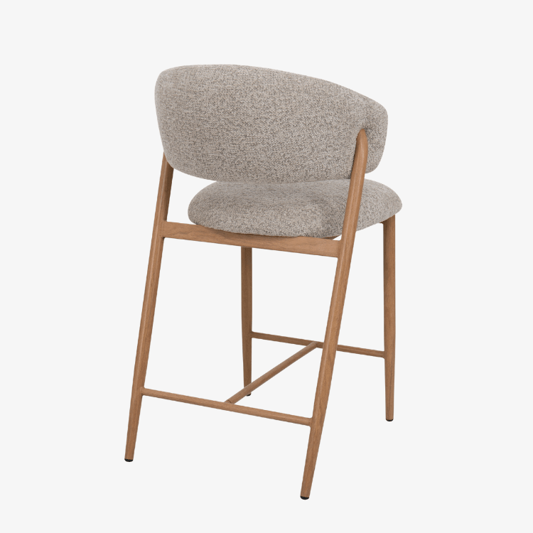 Taburete Nova Nordic H65 Rosewood | Tapizado taupe - Vintahome