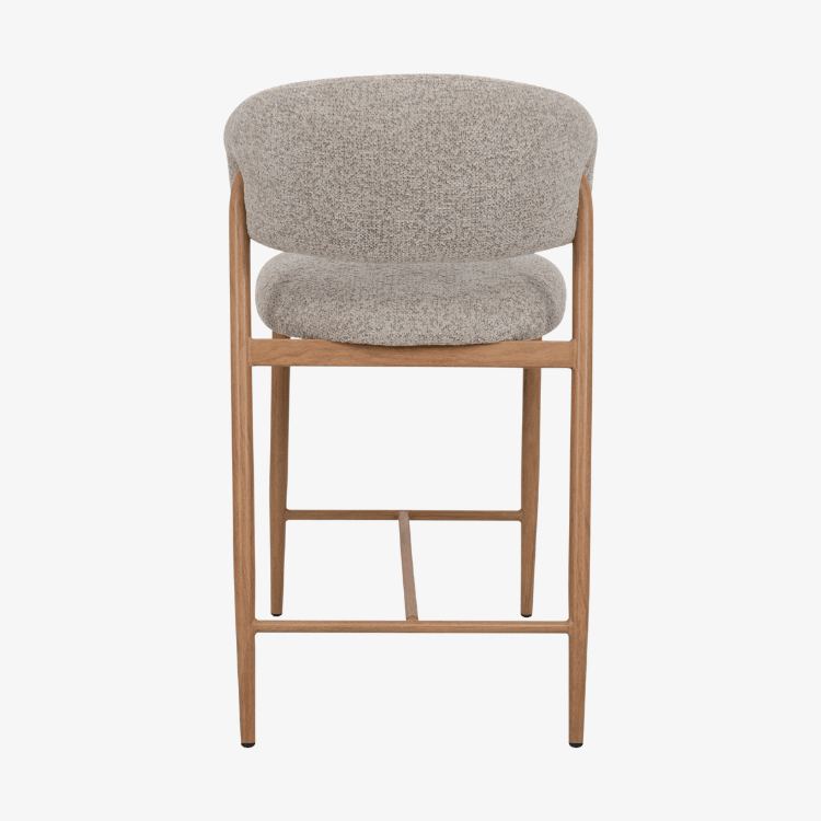 Taburete Nova Nordic H65 Rosewood | Tapizado taupe - Vintahome