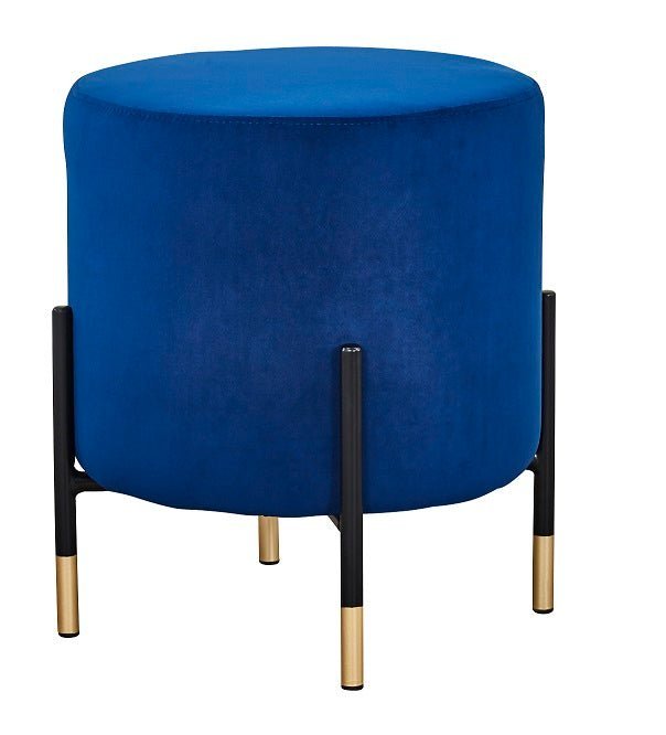Taburete puff bajo Enid terciopelo - Vintahome