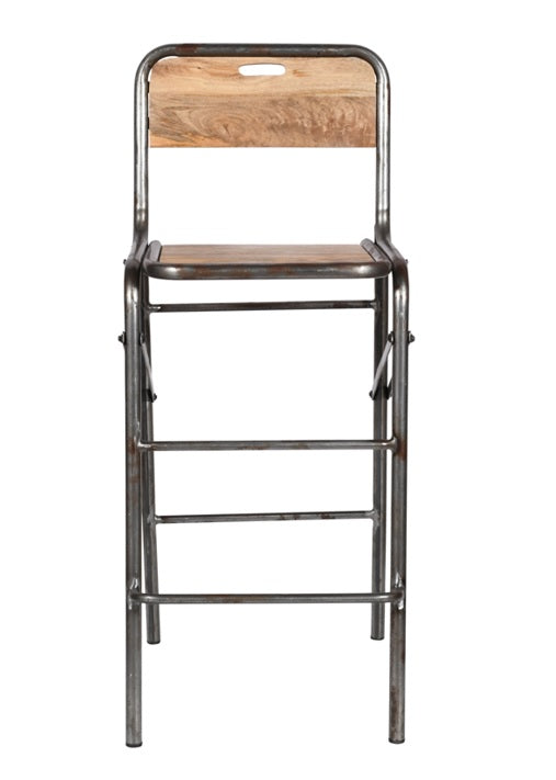 Taburete de bar industrial plegable Inda