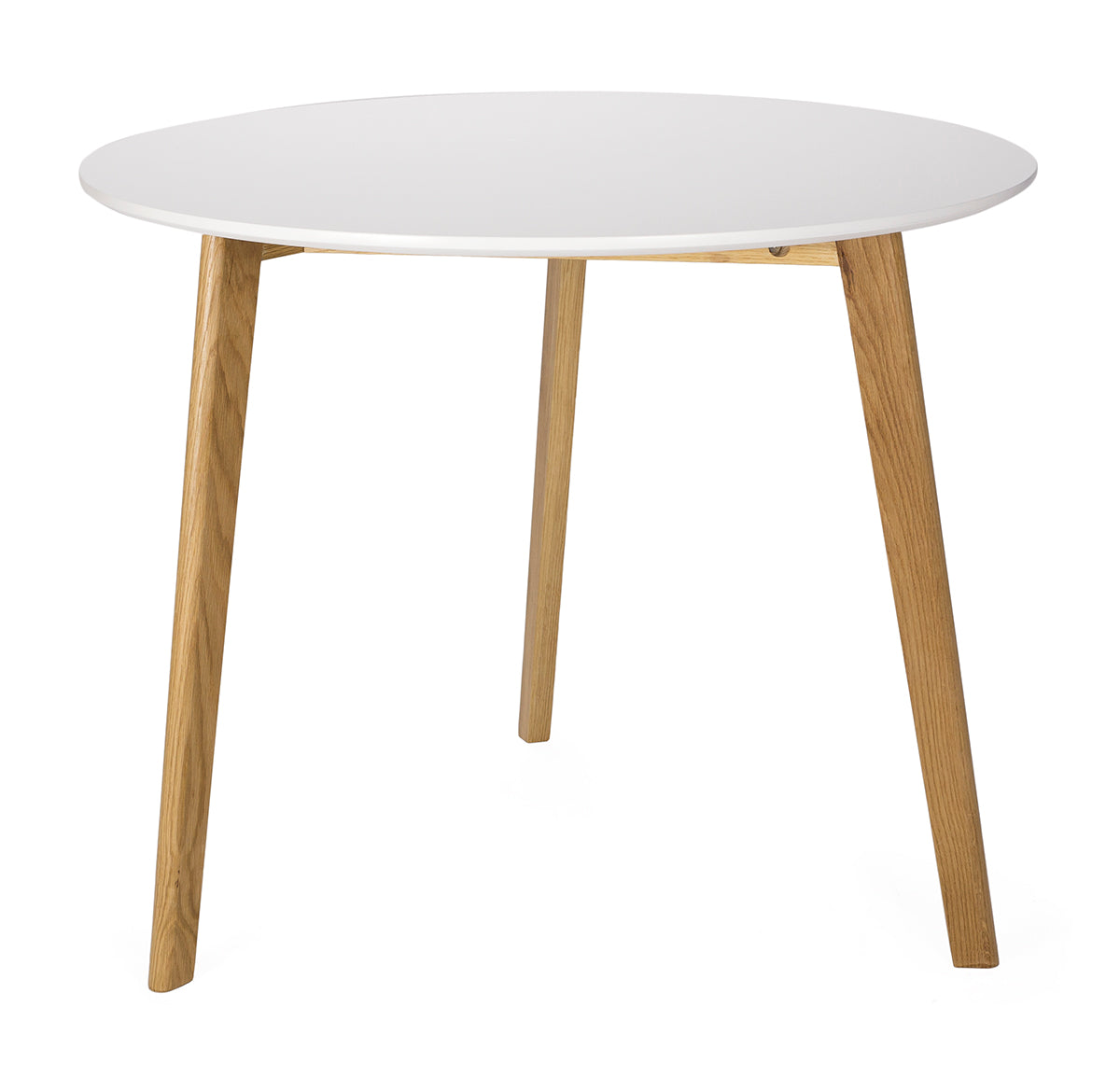 Mesa de jantar redonda 100 madeira Cynara branca