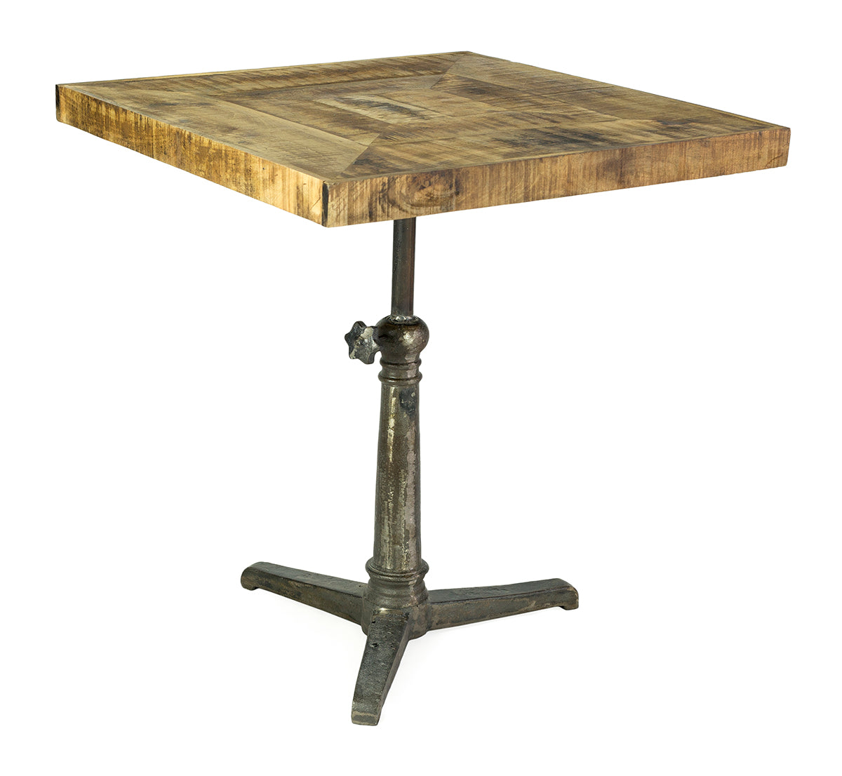 Table vintage Abril bois naturel 70x70 cm