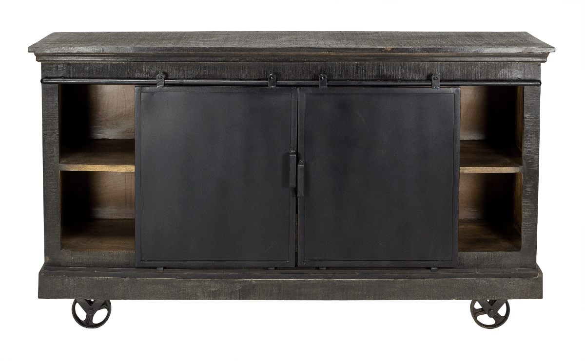 Stalen en hout industriële sideboard arriola