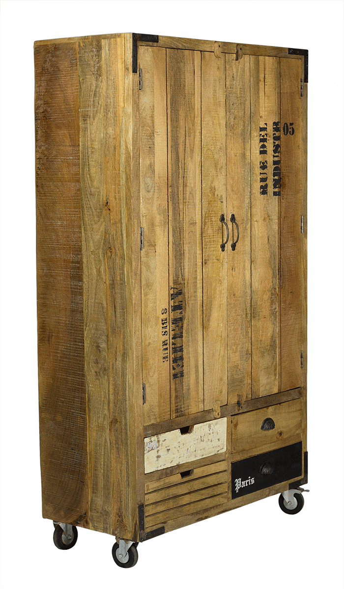 Armario botellero industrial de madera Lardero