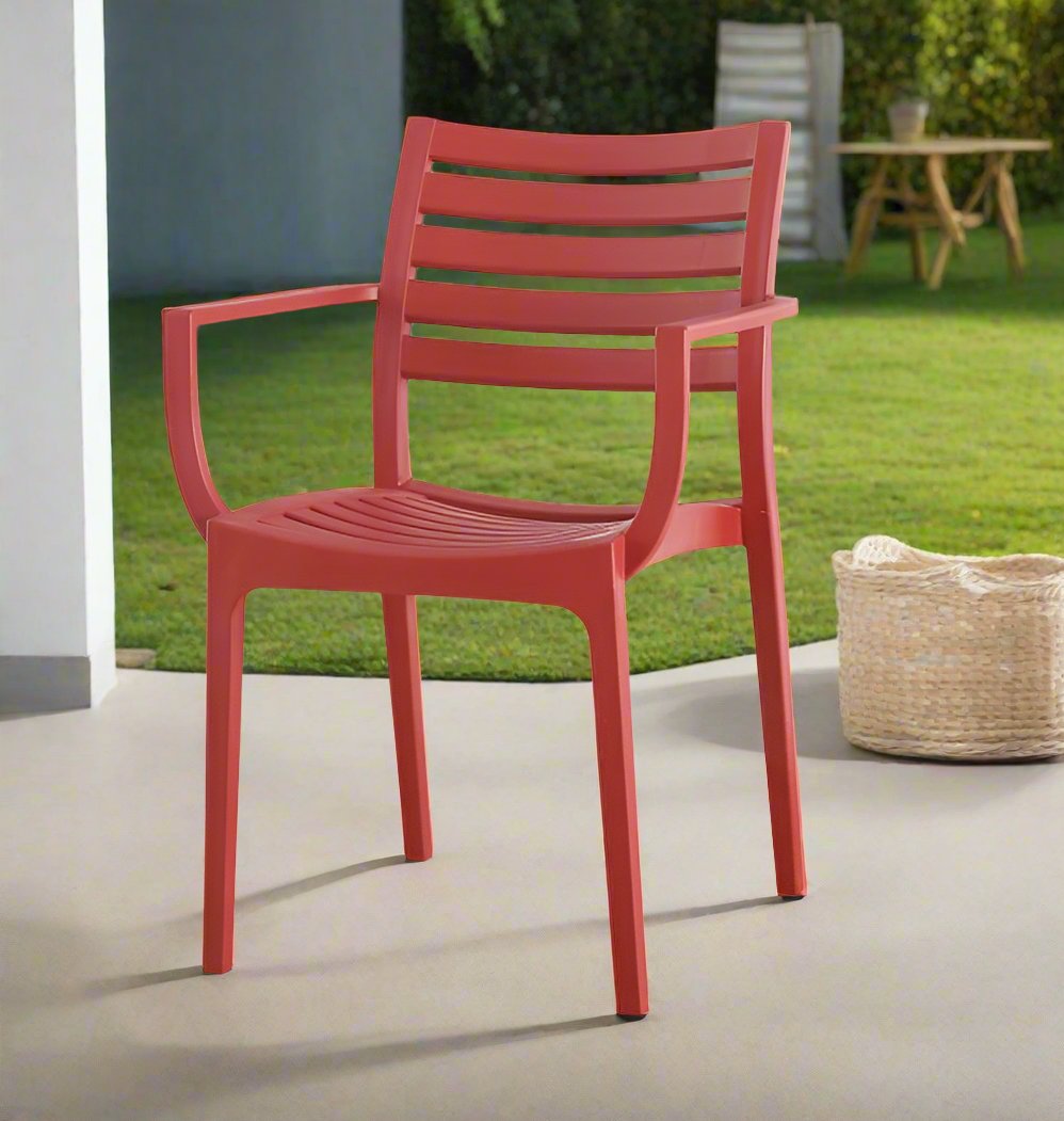 Silla de terraza apilable con brazos Lursan