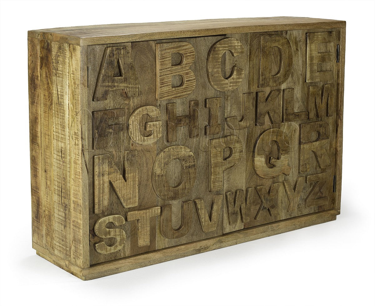 Gabinete de madera Alphabet - Vintahome