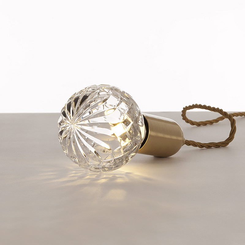 Lámpara de techo cristal y metal dorado Frederick