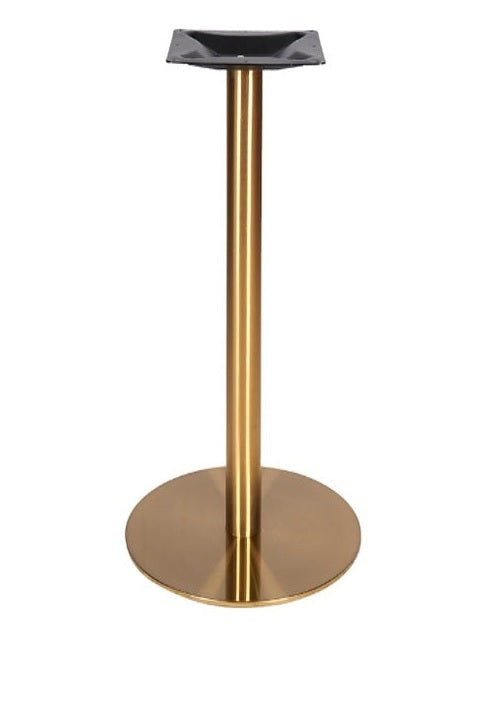 Base de mesa em aço inoxidável dourado com 108 cm de altura