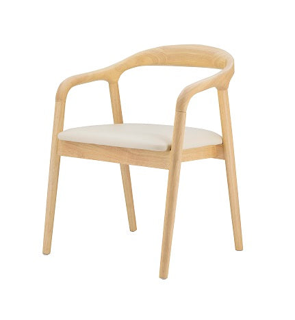 Cadeira de jantar trêmula de madeira de cor natural