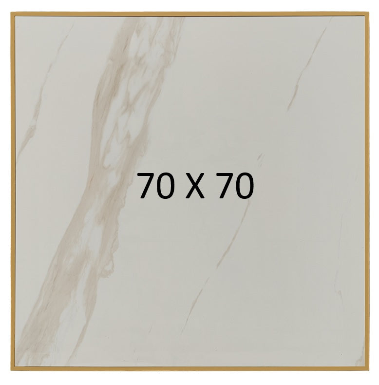 Mesa de bar inox dorado piedra sinterizada 70-80 cm
