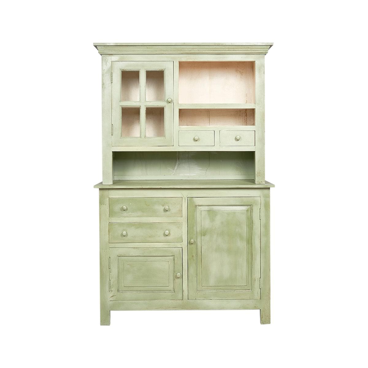 Alacena vintage de madera verde London