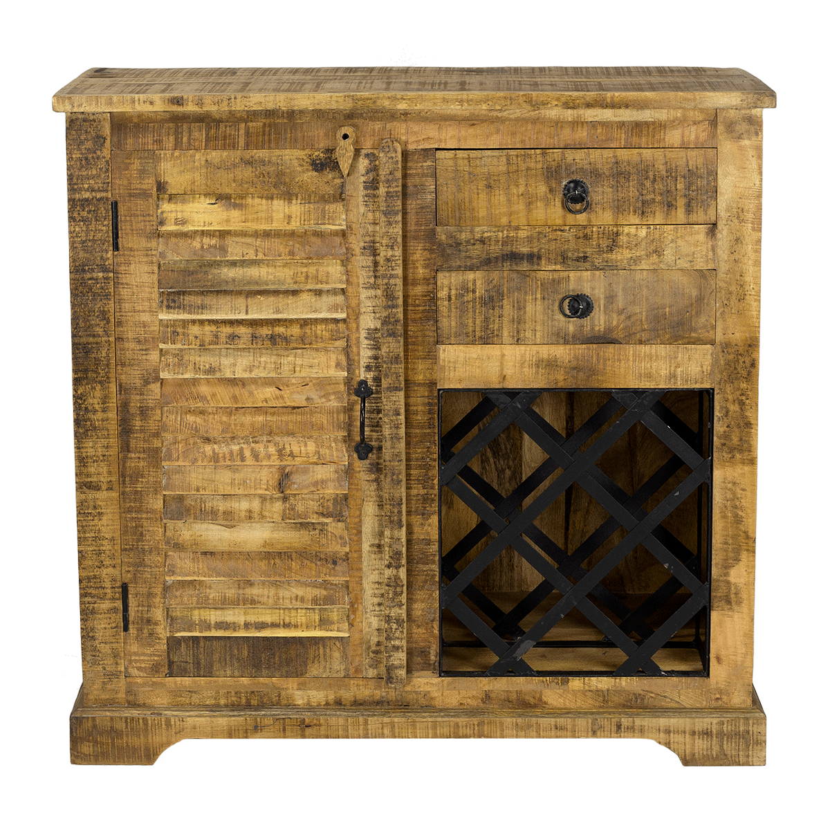 Nalda Wood Vintage Bottle Cabinet