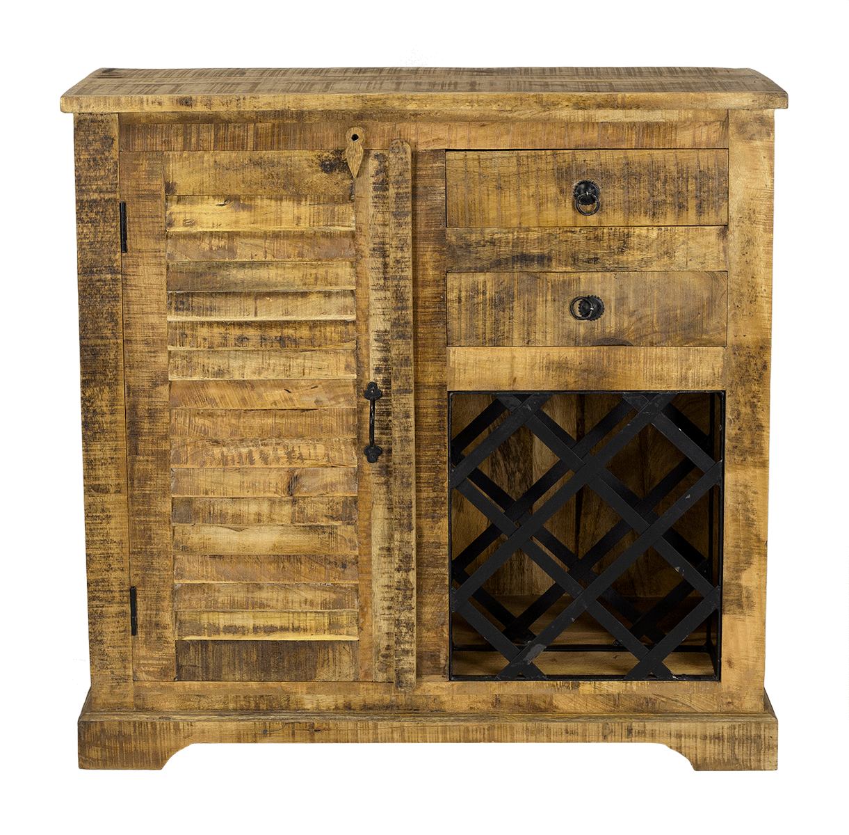 Armario botellero vintage de madera Nalda