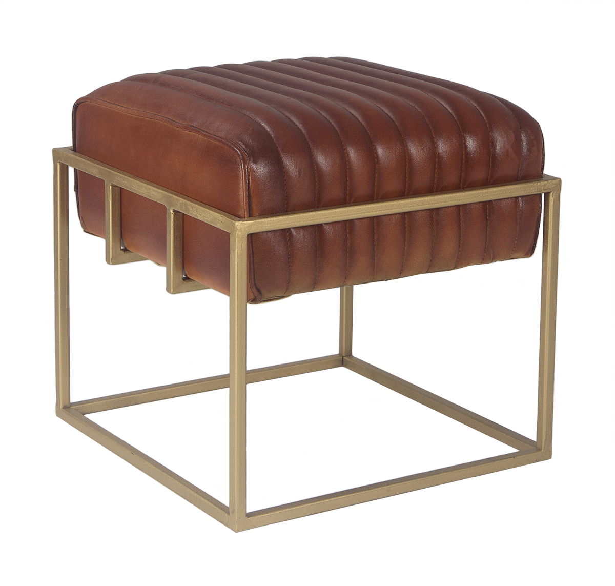 Banco vintage cuero oro Queen 1 plaza - Vintahome