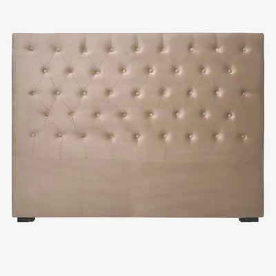 Tête de lit en velours beige