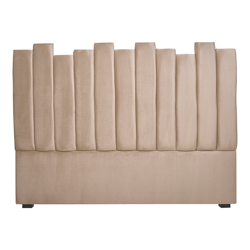 Tête de lit velours beige KENYA 160