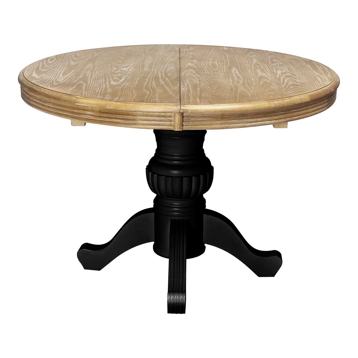 Mesa comedor redonda y extensible madera 120-180 cms Sharen
