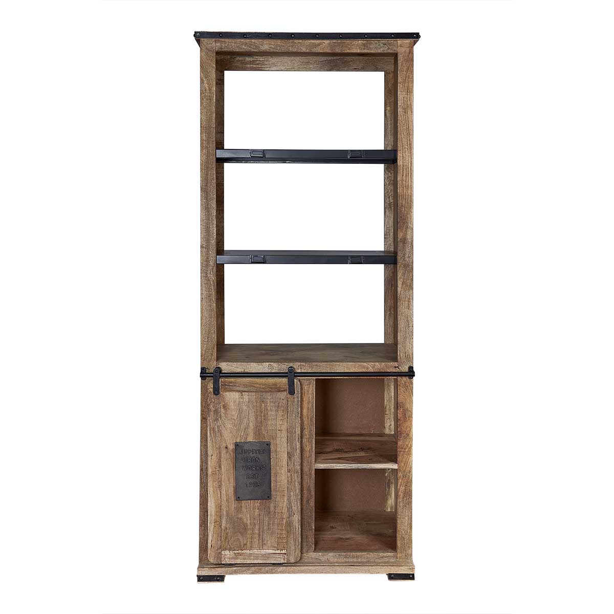 Estantería industrial madera mango puerta y 3 cajones California